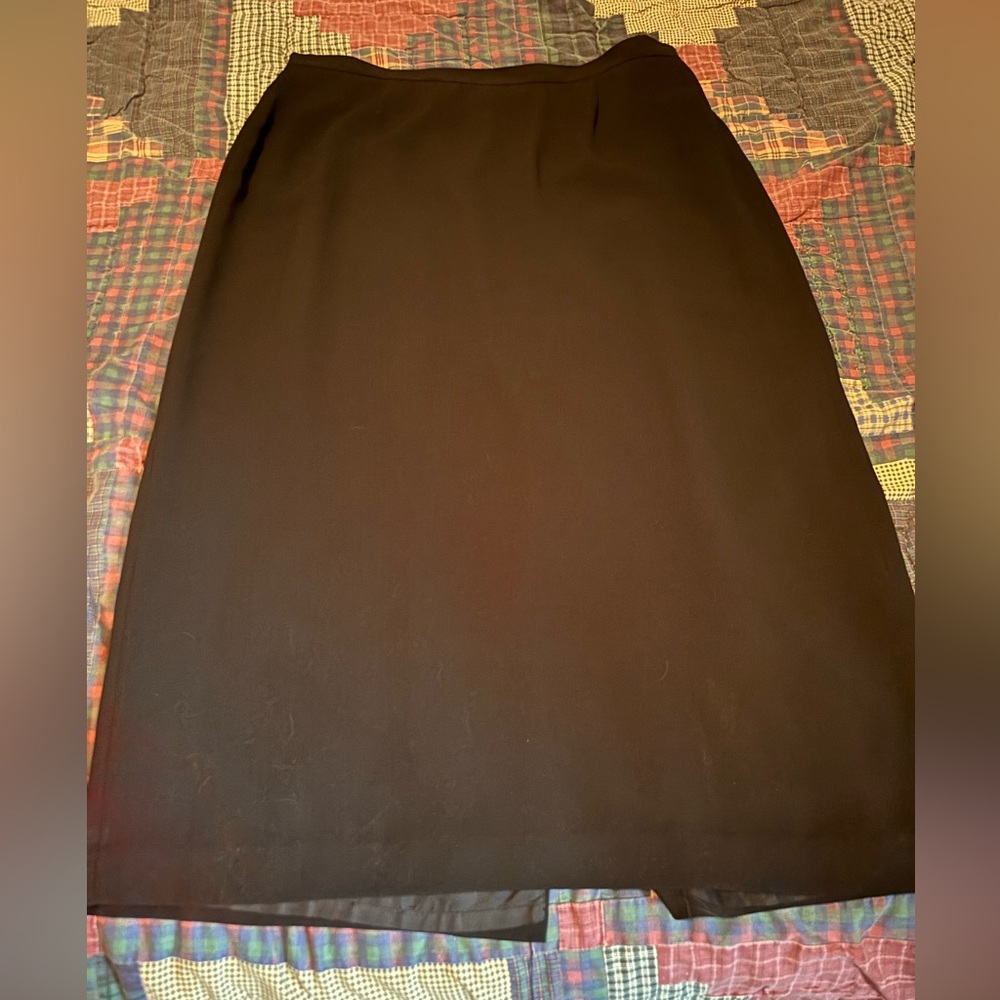 Rafaella Classic Lined Black straight Skirt